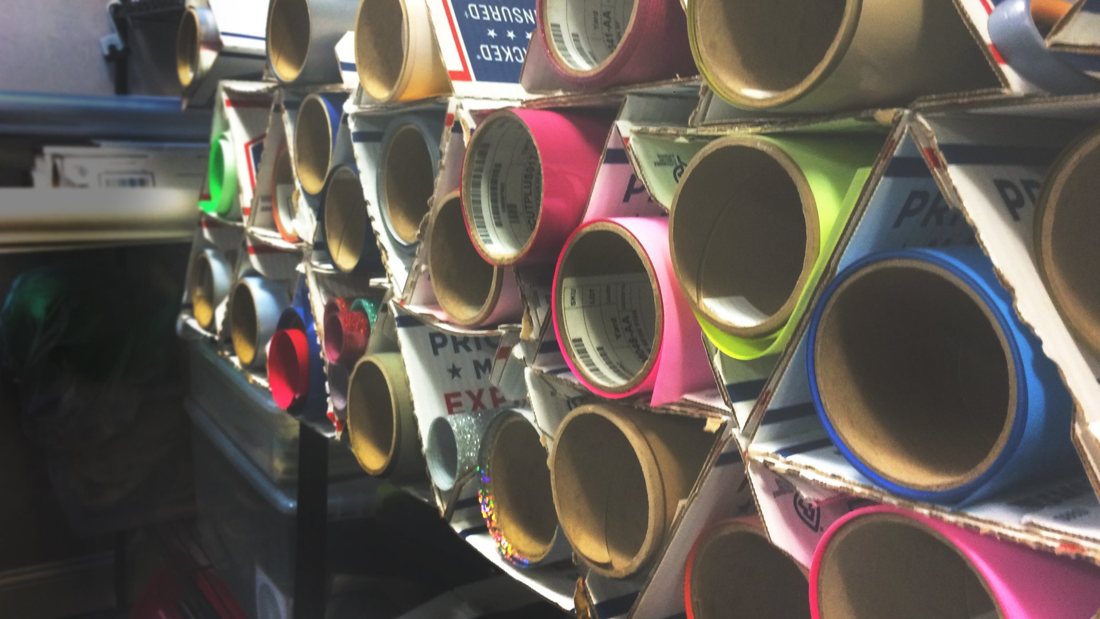 Vinyl stock in the shop