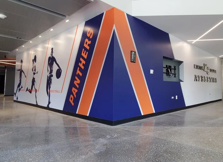 Large-format facility graphics installed by Versa Prints